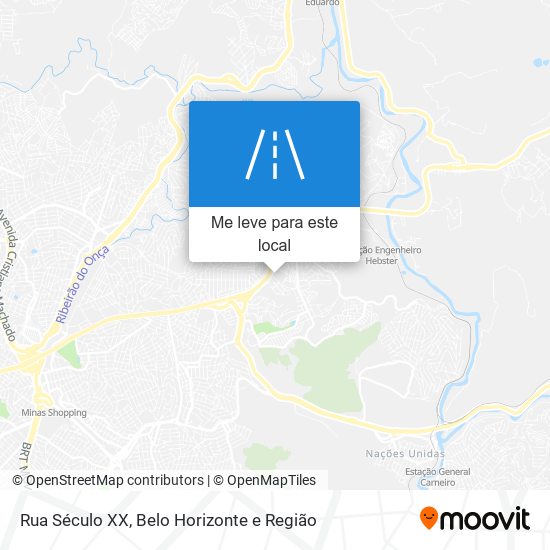 Rua Século XX mapa