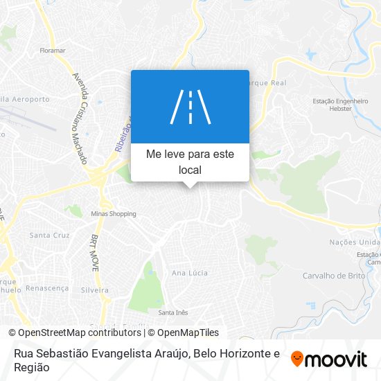 Rua Sebastião Evangelista Araújo mapa