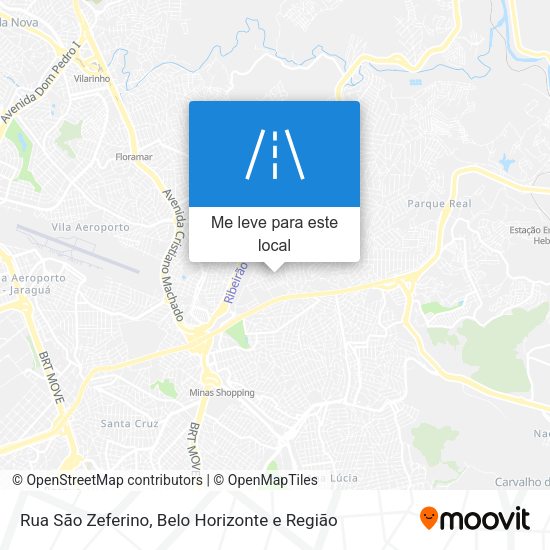 Rua São Zeferino mapa