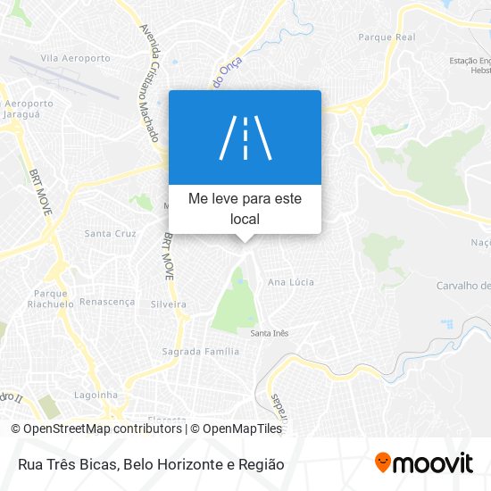 Rua Três Bicas mapa