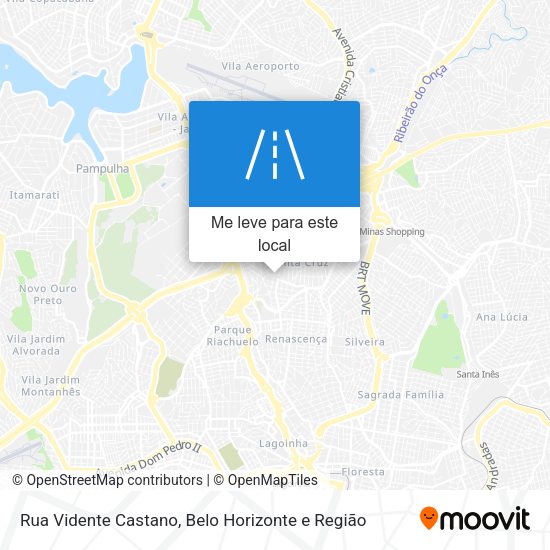 Rua Vidente Castano mapa