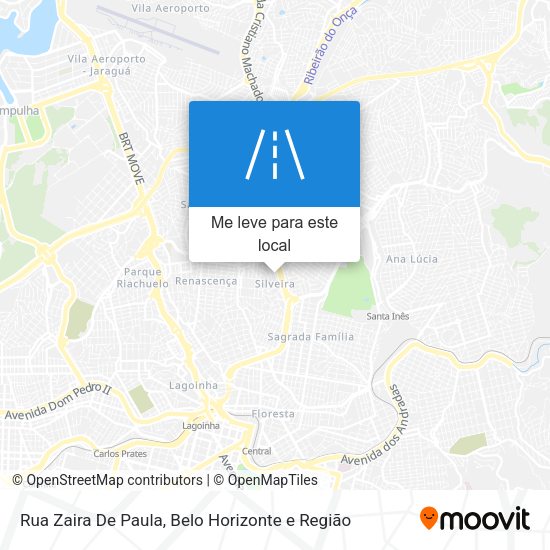 Rua Zaira De Paula mapa