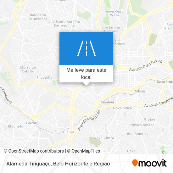 Alameda Tinguaçu mapa