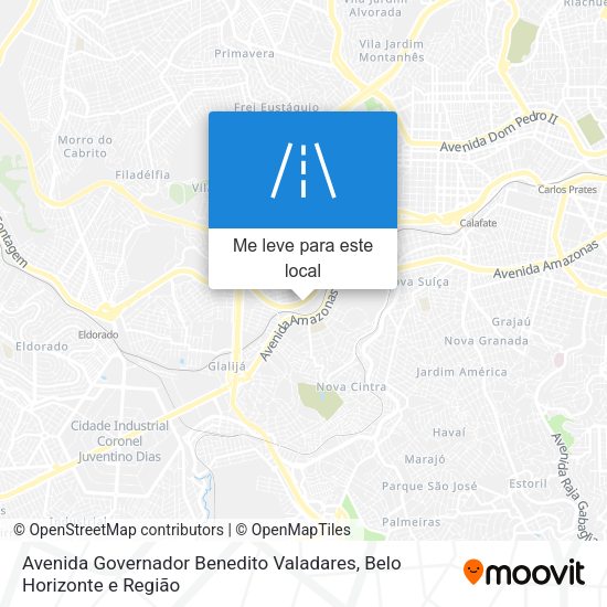 Avenida Governador Benedito Valadares mapa