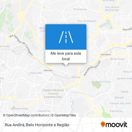 Rua Andirá mapa