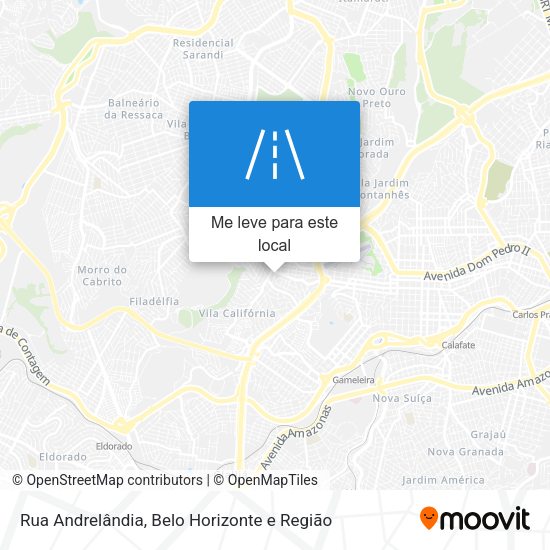 Rua Andrelândia mapa