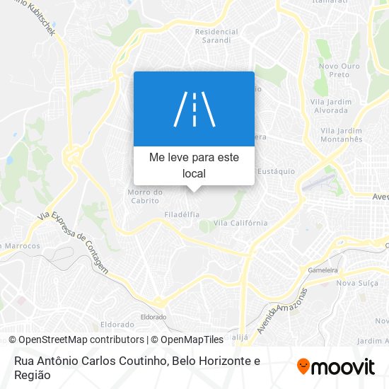 Rua Antônio Carlos Coutinho mapa