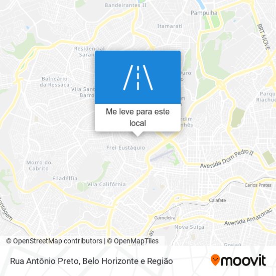 Rua Antônio Preto mapa