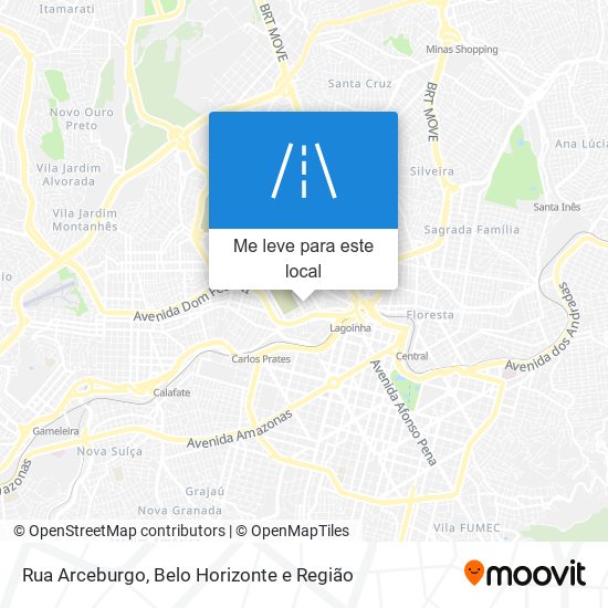 Rua Arceburgo mapa