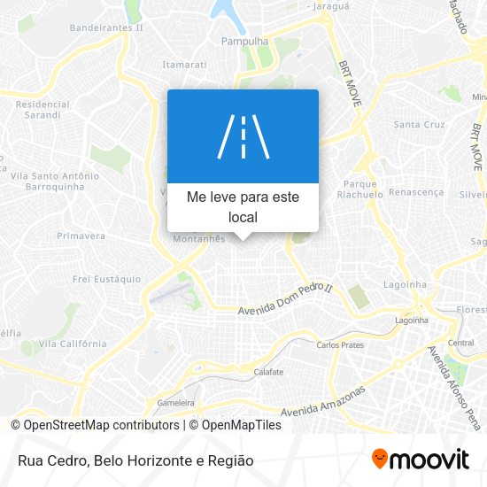 Rua Cedro mapa