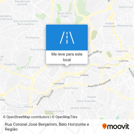 Rua Coronel José Benjamim mapa