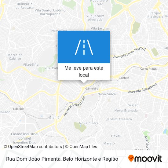 Rua Dom João Pimenta mapa