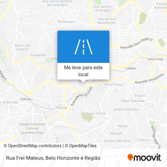 Rua Frei Mateus mapa