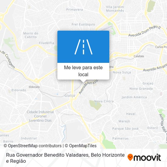 Rua Governador Benedito Valadares mapa