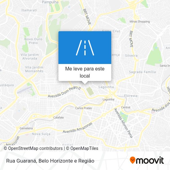 Rua Guaraná mapa