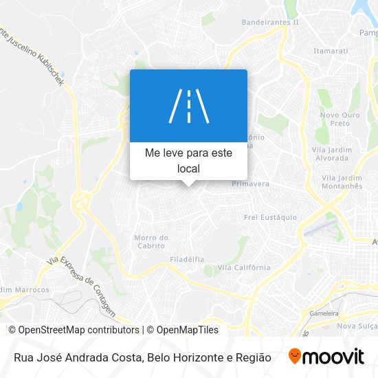 Rua José Andrada Costa mapa