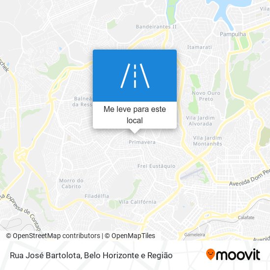 Rua José Bartolota mapa
