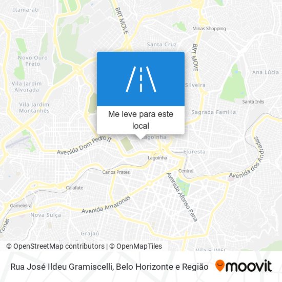 Rua José Ildeu Gramiscelli mapa