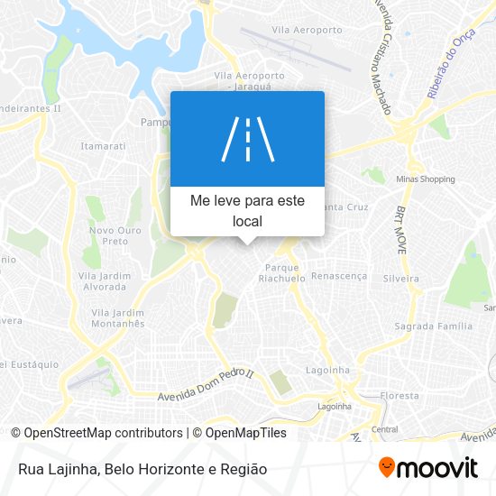 Rua Lajinha mapa
