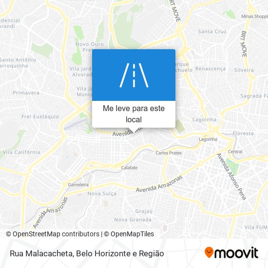 Rua Malacacheta mapa