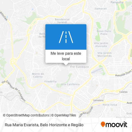 Rua Maria Evarista mapa