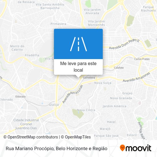 Rua Mariano Procópio mapa