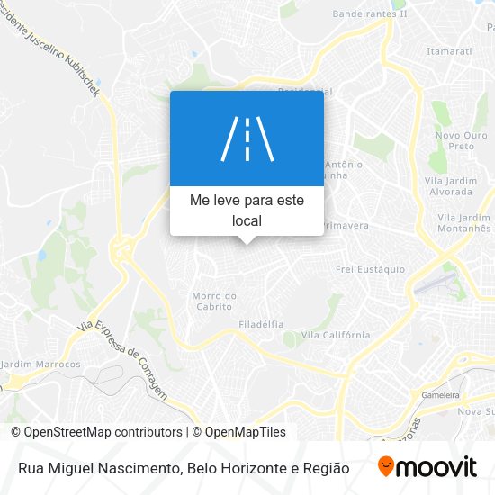 Rua Miguel Nascimento mapa