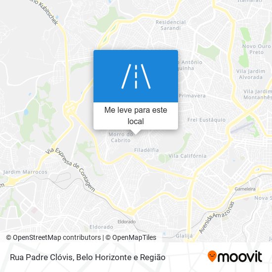 Rua Padre Clóvis mapa