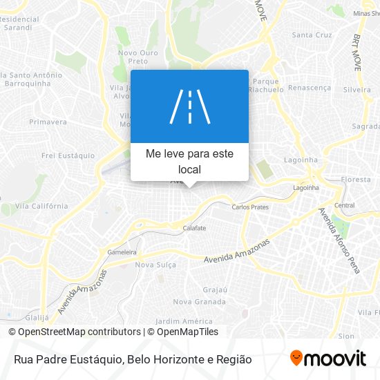 Rua Padre Eustáquio mapa