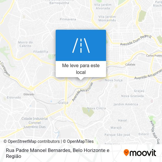 Rua Padre Manoel Bernardes mapa