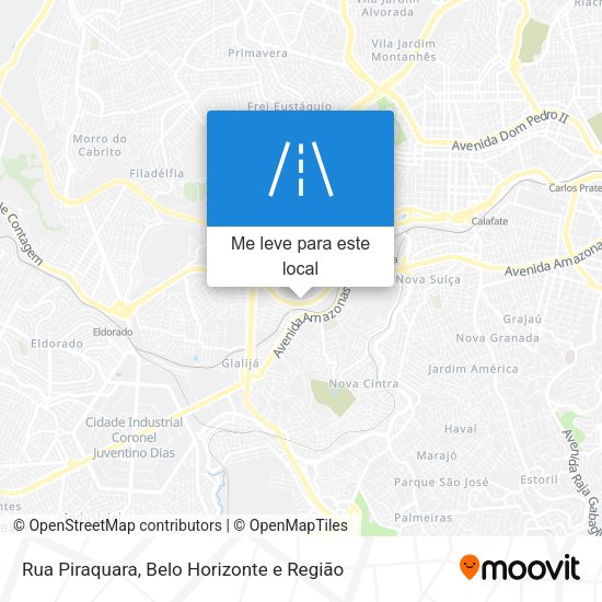 Rua Piraquara mapa