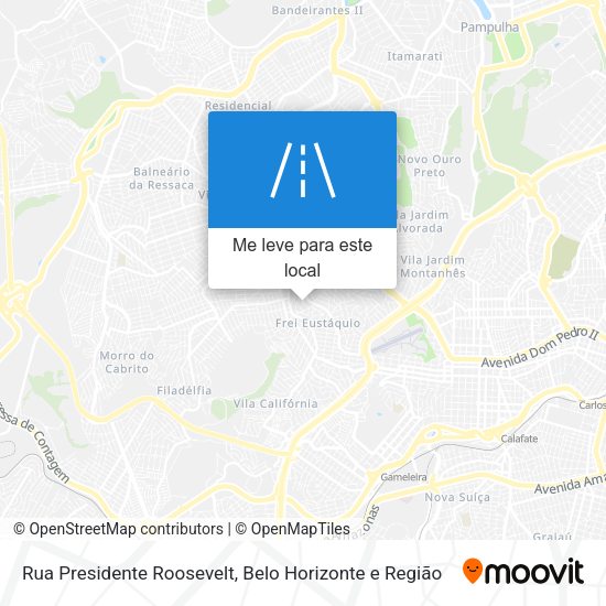 Rua Presidente Roosevelt mapa