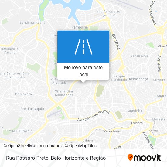 Rua Pássaro Preto mapa
