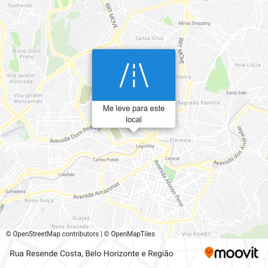 Rua Resende Costa mapa