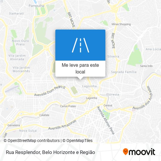 Rua Resplendor mapa