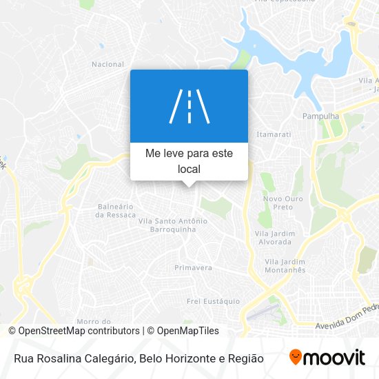 Rua Rosalina Calegário mapa