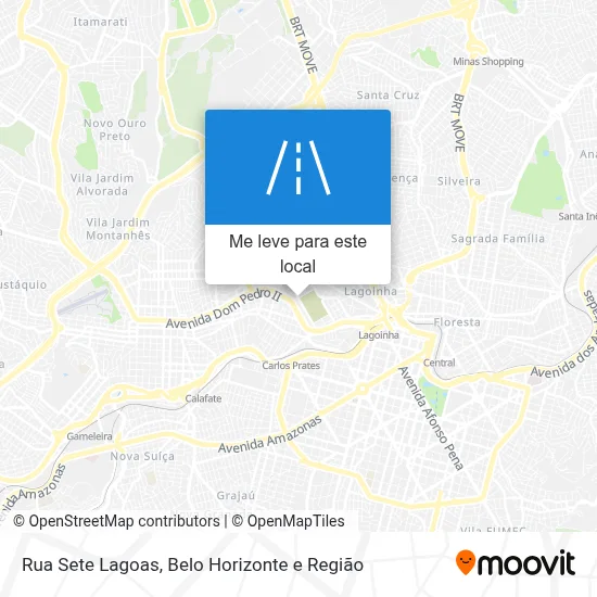 Rua Sete Lagoas mapa