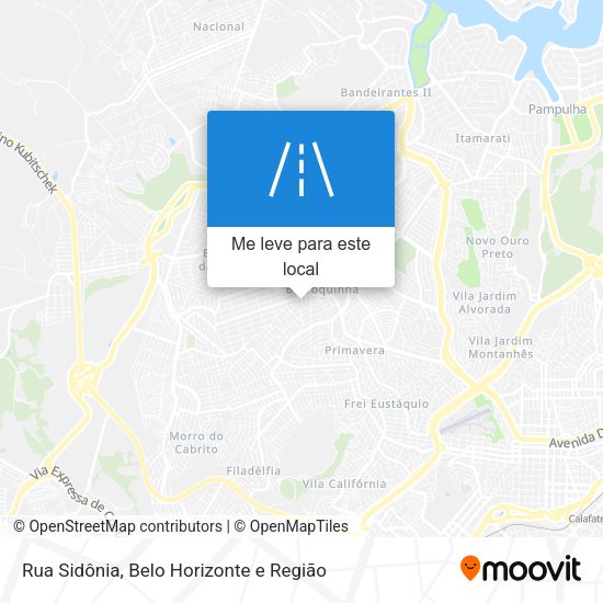 Rua Sidônia mapa