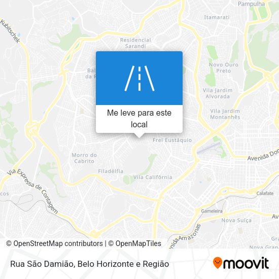 Rua São Damião mapa