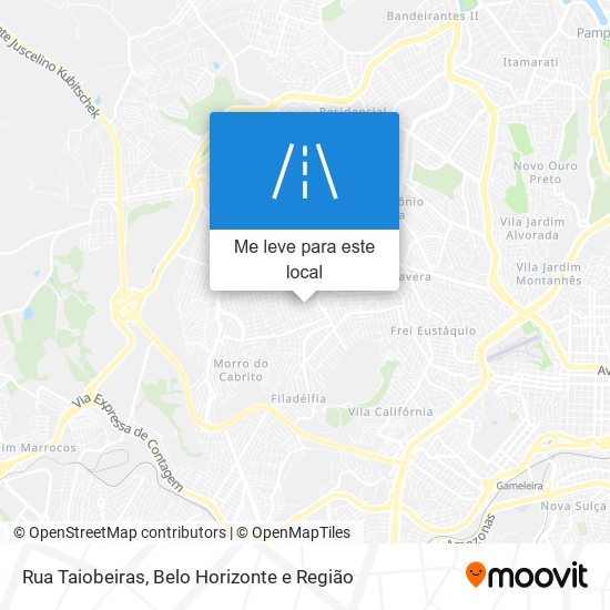 Rua Taiobeiras mapa