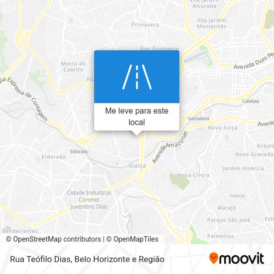 Rua Teófilo Dias mapa