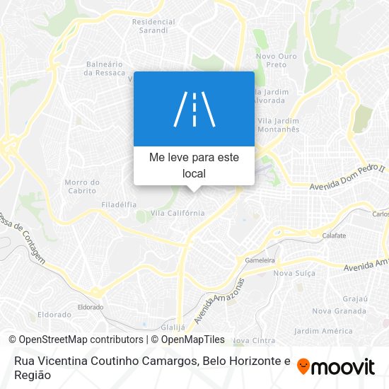 Rua Vicentina Coutinho Camargos mapa