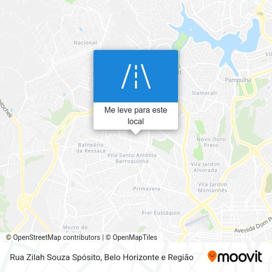 Rua Zilah Souza Spósito mapa