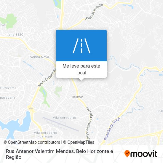 Rua Antenor Valentim Mendes mapa