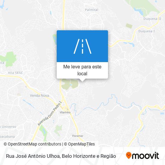 Rua José Antônio Ulhoa mapa