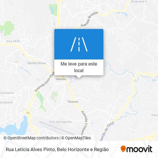 Rua Letícia Alves Pinto mapa