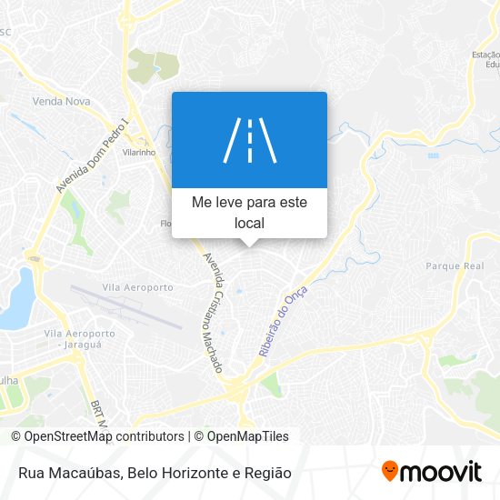 Rua Macaúbas mapa