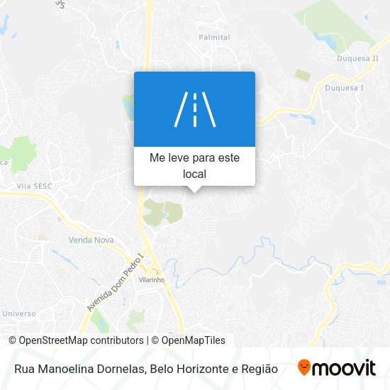 Rua Manoelina Dornelas mapa