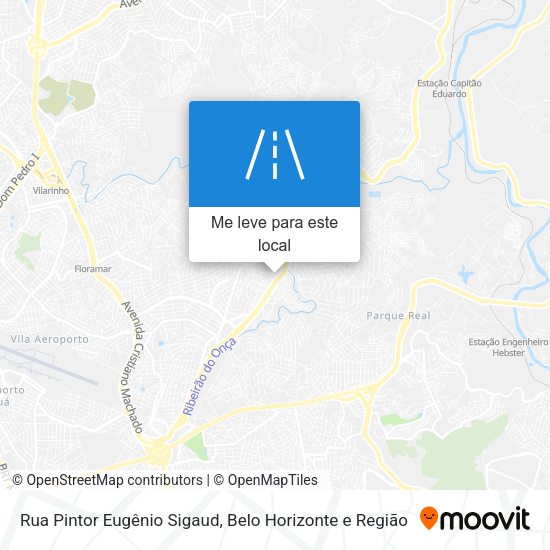 Rua Pintor Eugênio Sigaud mapa
