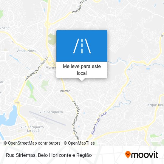 Rua Siriemas mapa